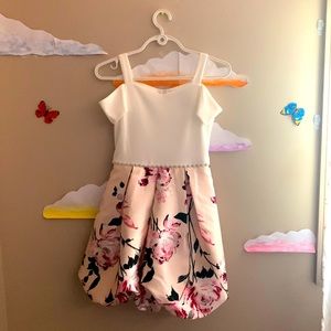 Pink and white dress for girls.